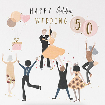 Golden wedding anniversary card