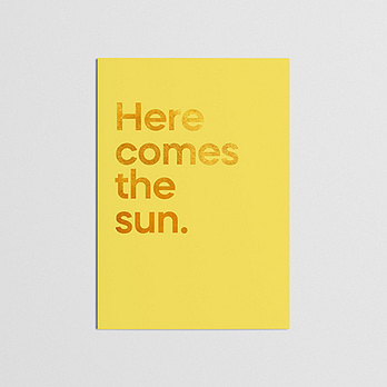 The Beatles Here Comes The Sun Card