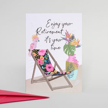 Colourful retirement card