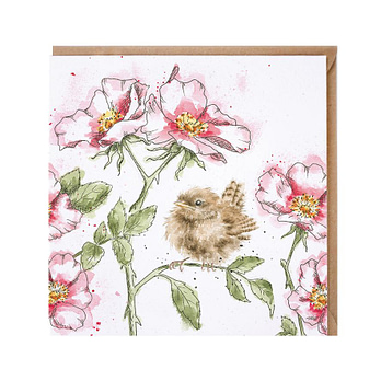 Bird on Roses Card