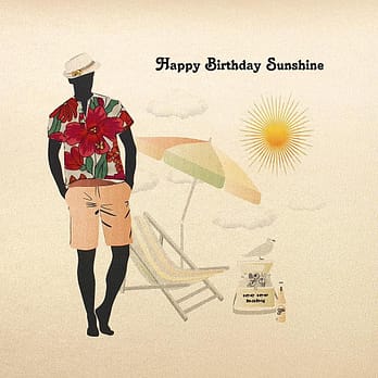 Happy Birthday Sunshine Male Birthday Card