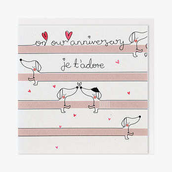 Dachshund Dog Anniversary Card