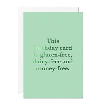 Gluten Free Dairy Free Birthday Card