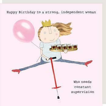Strong Independent Woman Birthday Card