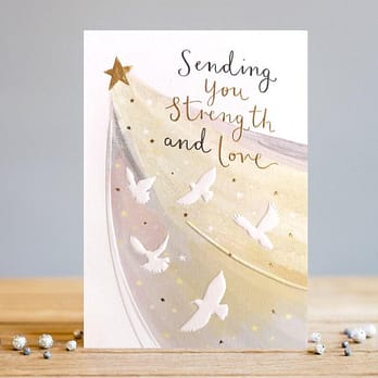 Sending you strength and love sympathy card