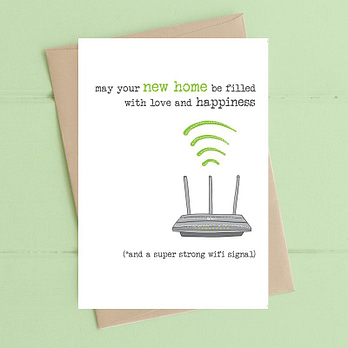 Super Strong Wifi New Home Card from Dandelion Stationery
