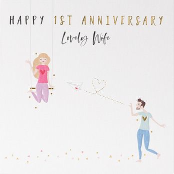 First anniversary card for wife