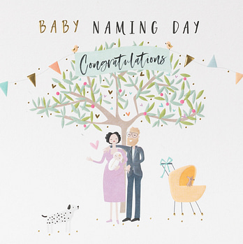 Baby naming day card