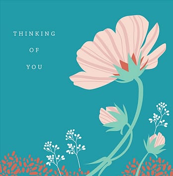 Floral thinking of you card