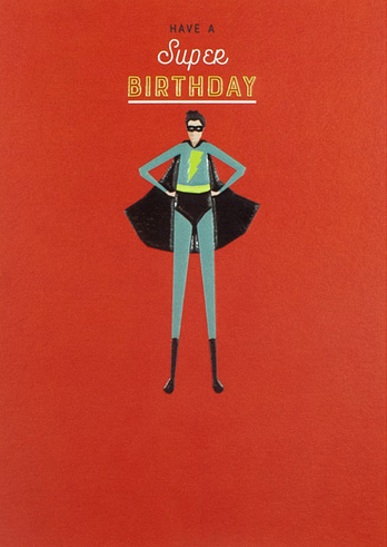 Superhero birthday card