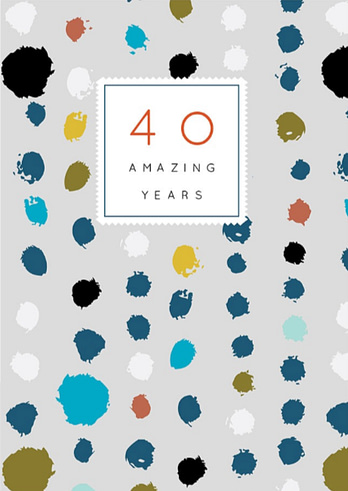 40 amazing years birthday card