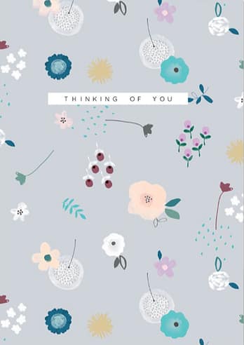 Floral thinking of you card