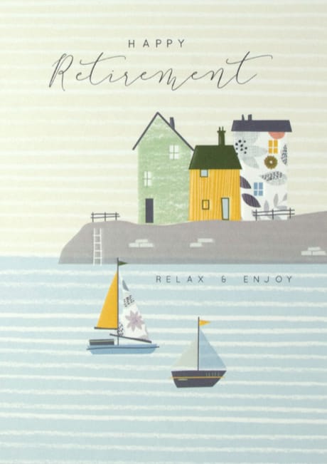 Sail boat retirement card