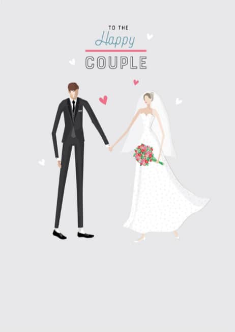 To the happy couple wedding day card