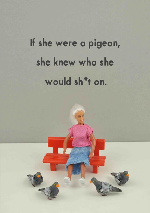 If she were a pigeon card