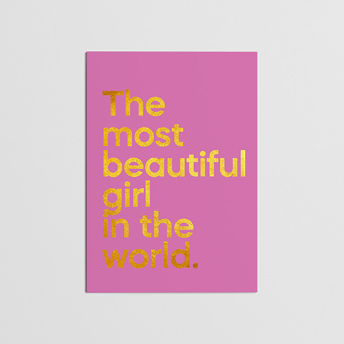 Prince The Most Beautiful Girl Card