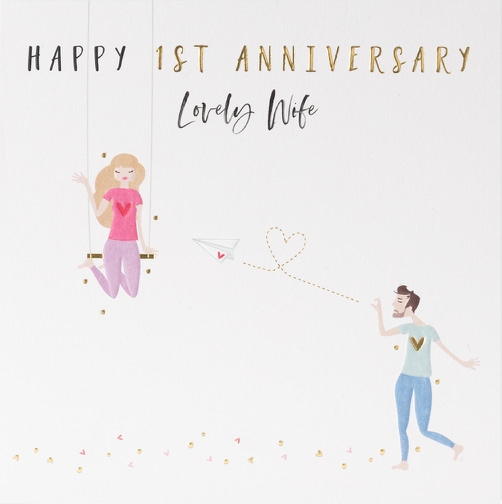 first anniversary card for wife
