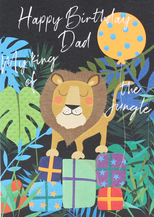 Jungle Happy birthday dad card