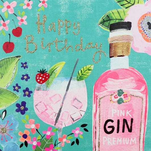 Gin birthday card