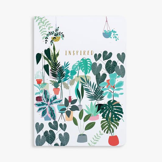 Botanical A5 softback lined notebook