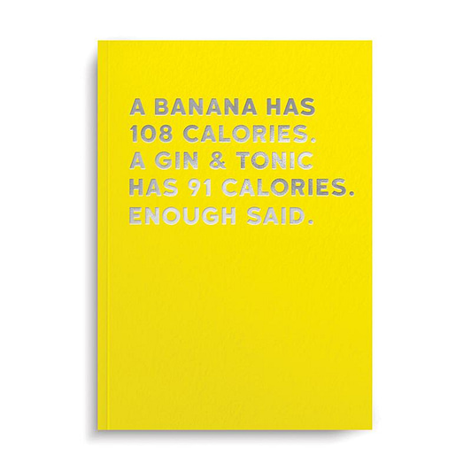 Gin and Tonic Foil Print Lined A5 Notebook