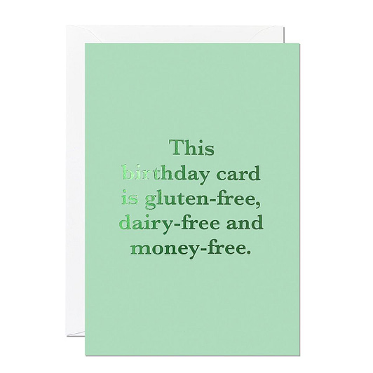 Gluten Free Dairy Free Birthday Card