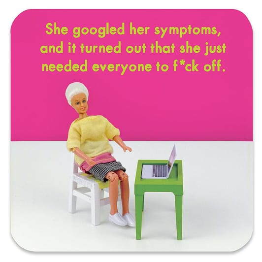 Googles Her Symptoms Coaster