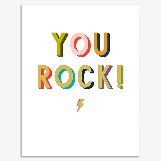 You Rock Thank You Card