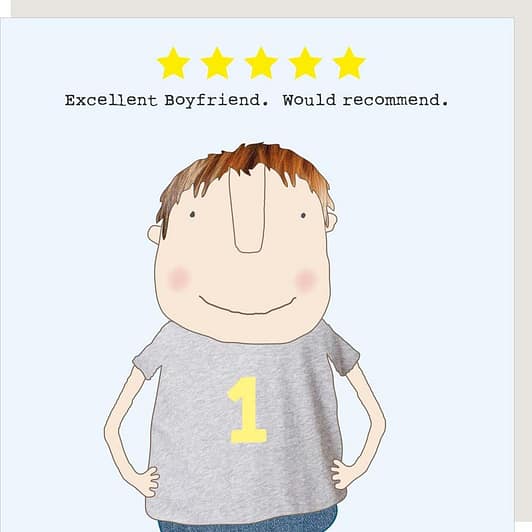 Five Star Review Boyfriend Card