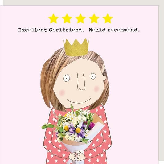 Five Star Review Girlfriend Card