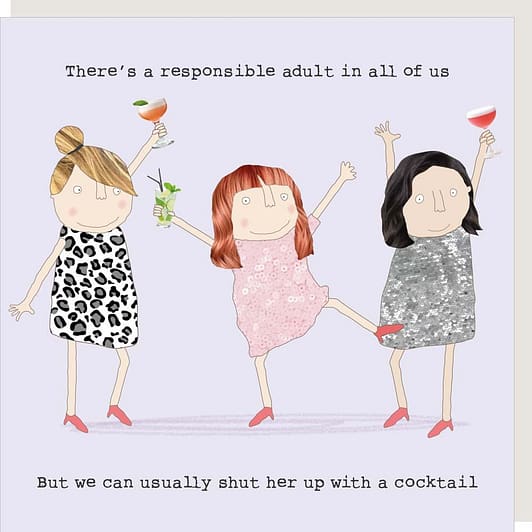 Usually Shut Her Up With A Cocktail Card
