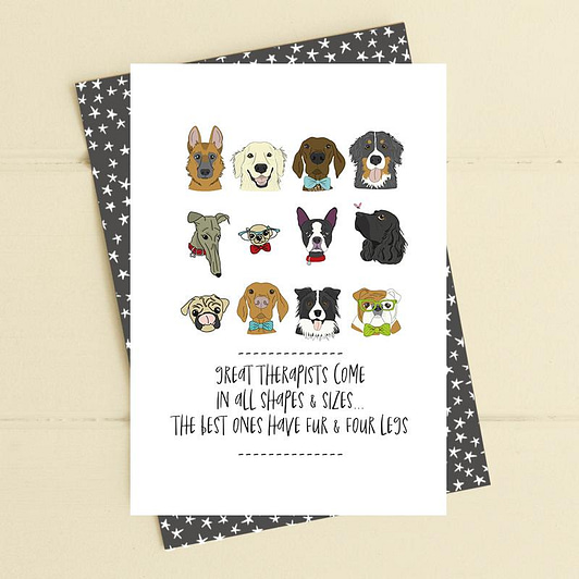 Best Therapists Have Fur & Four Legs Card from Dandelion Stationery