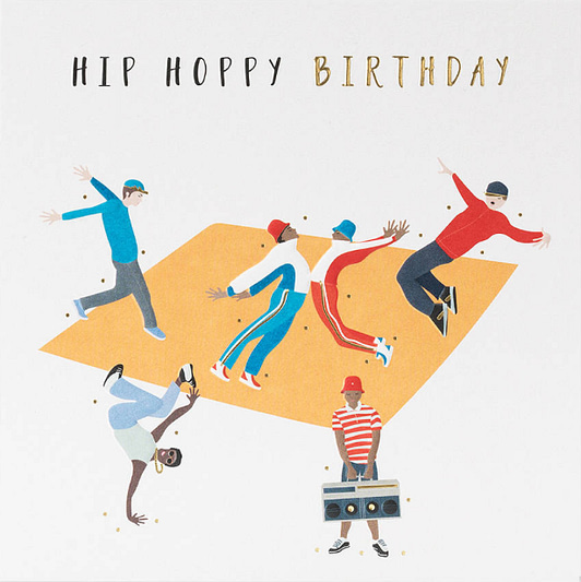 Hip hoppy birthday card
