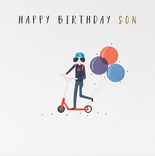 Scooter son birthday card