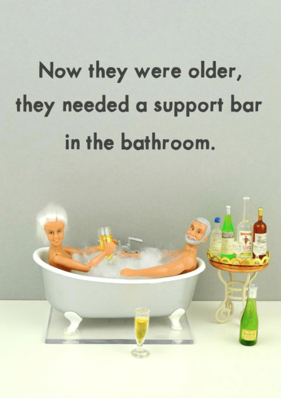 Needed A Support Bar In The Bathroom Card